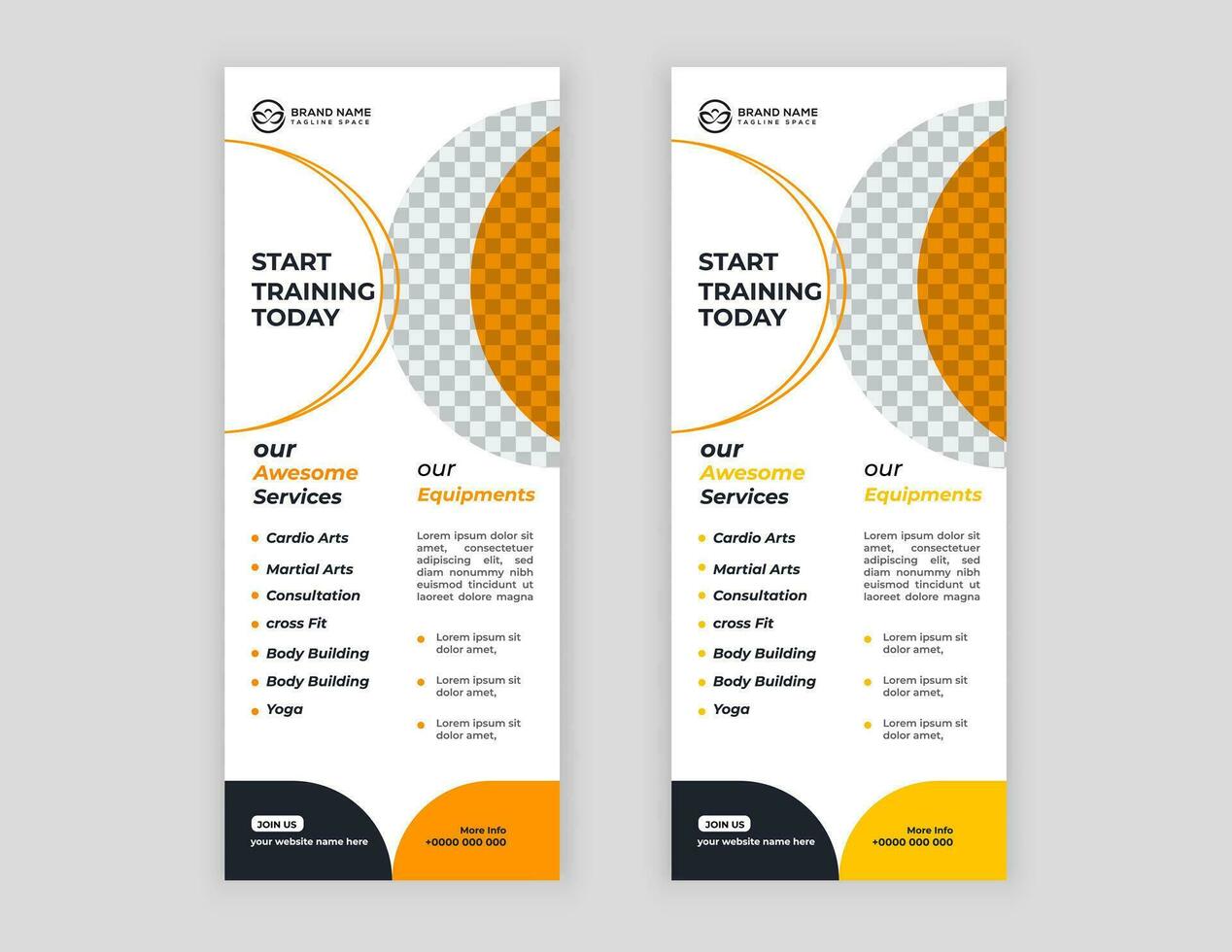 modern business rack card or dl flyer design template vector