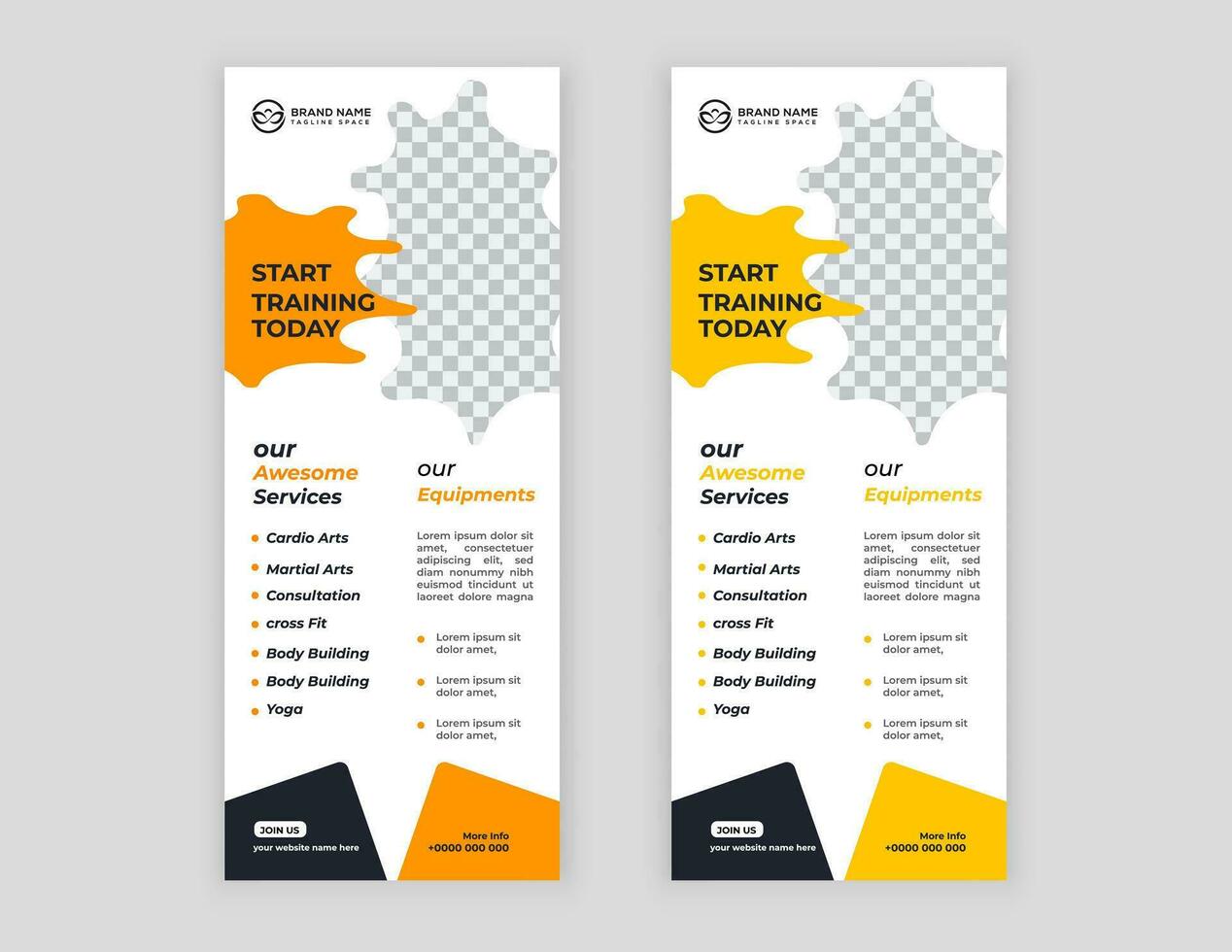 modern business rack card or dl flyer design template vector