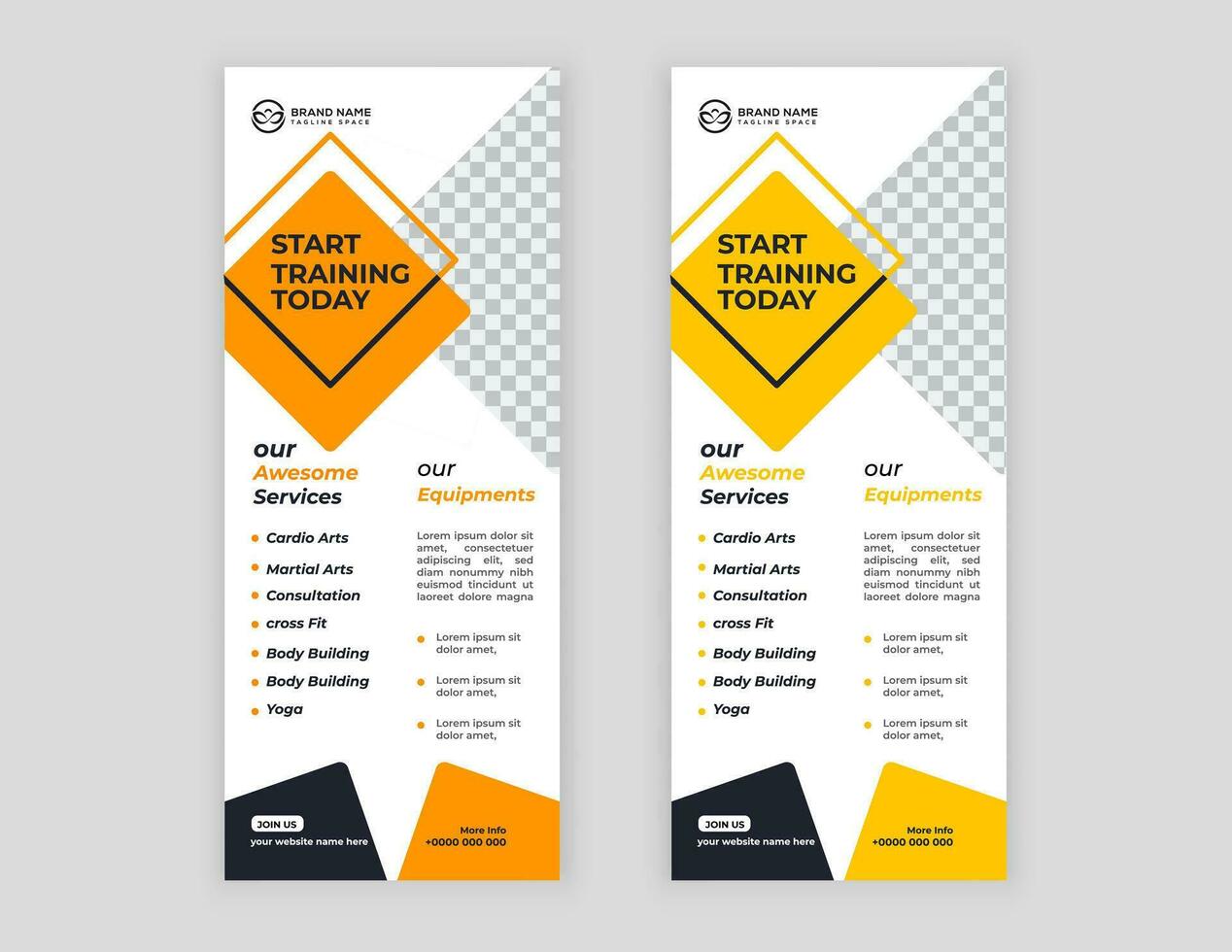 modern business rack card or dl flyer design template vector