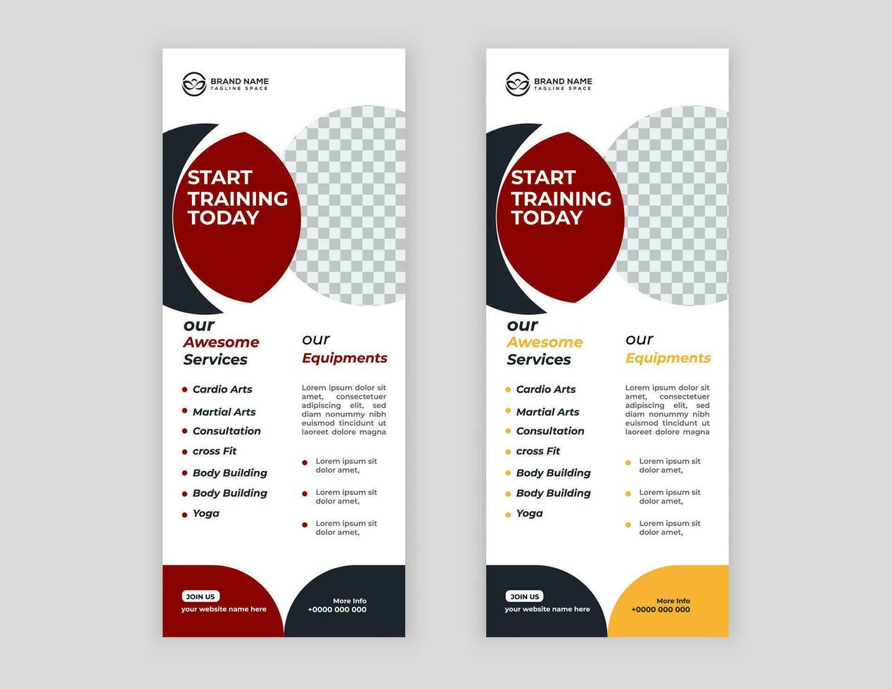 modern business rack card or dl flyer design template vector