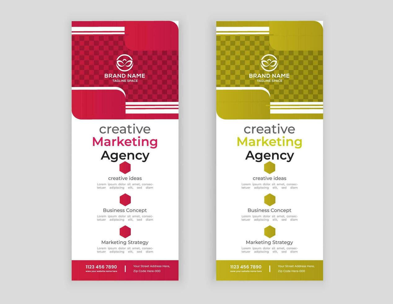modern business rack card or dl flyer design template vector