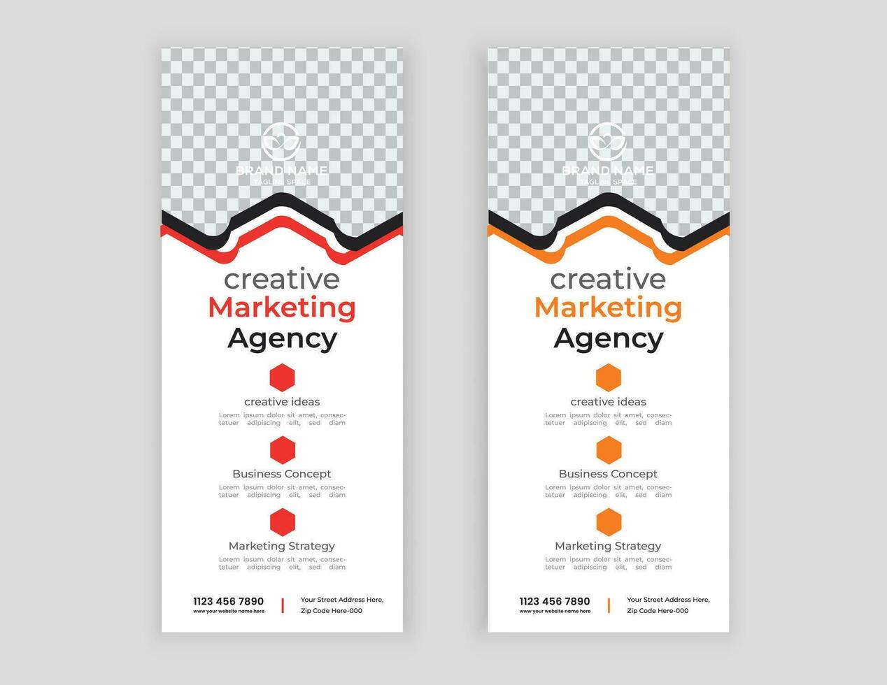 modern business rack card or dl flyer design template vector