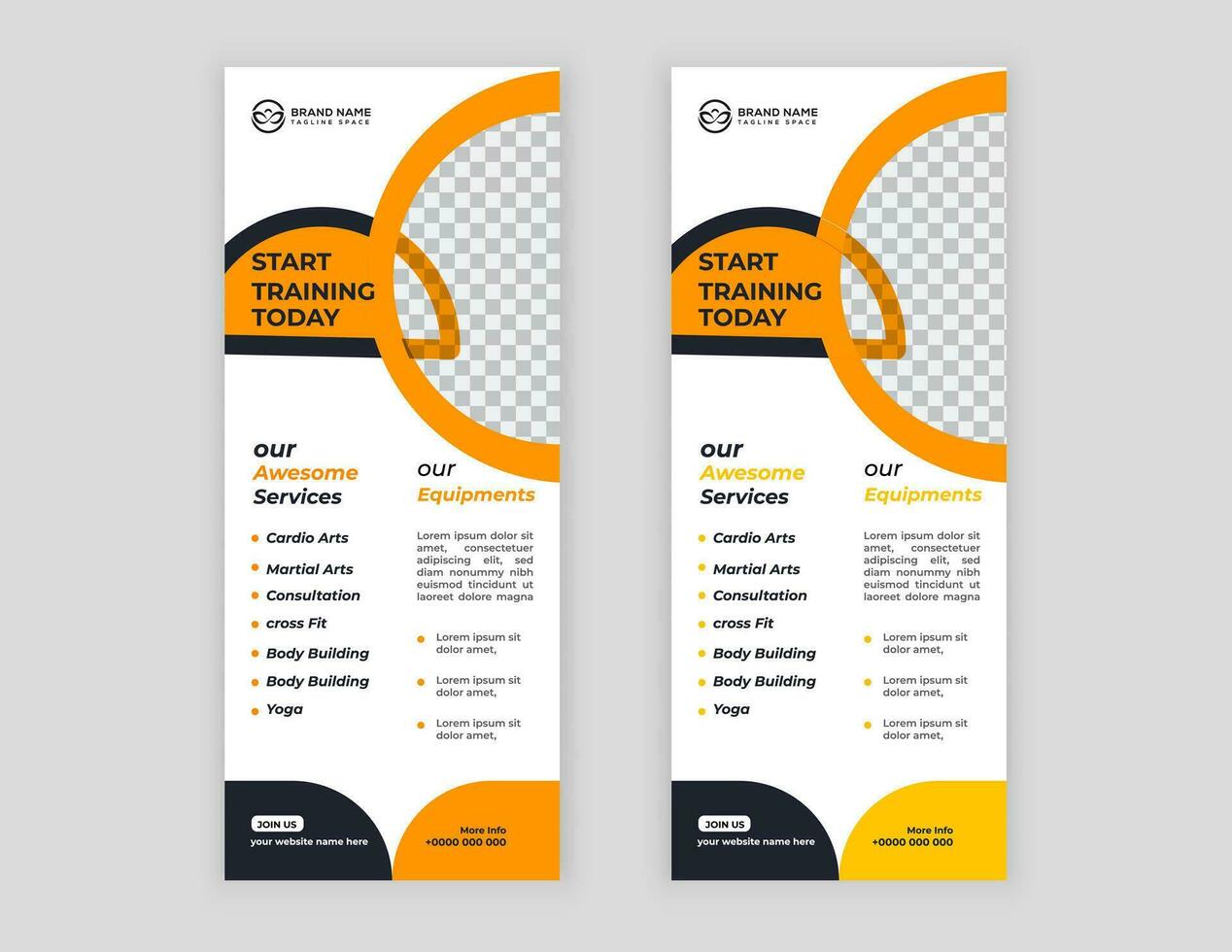 modern business rack card or dl flyer design template vector