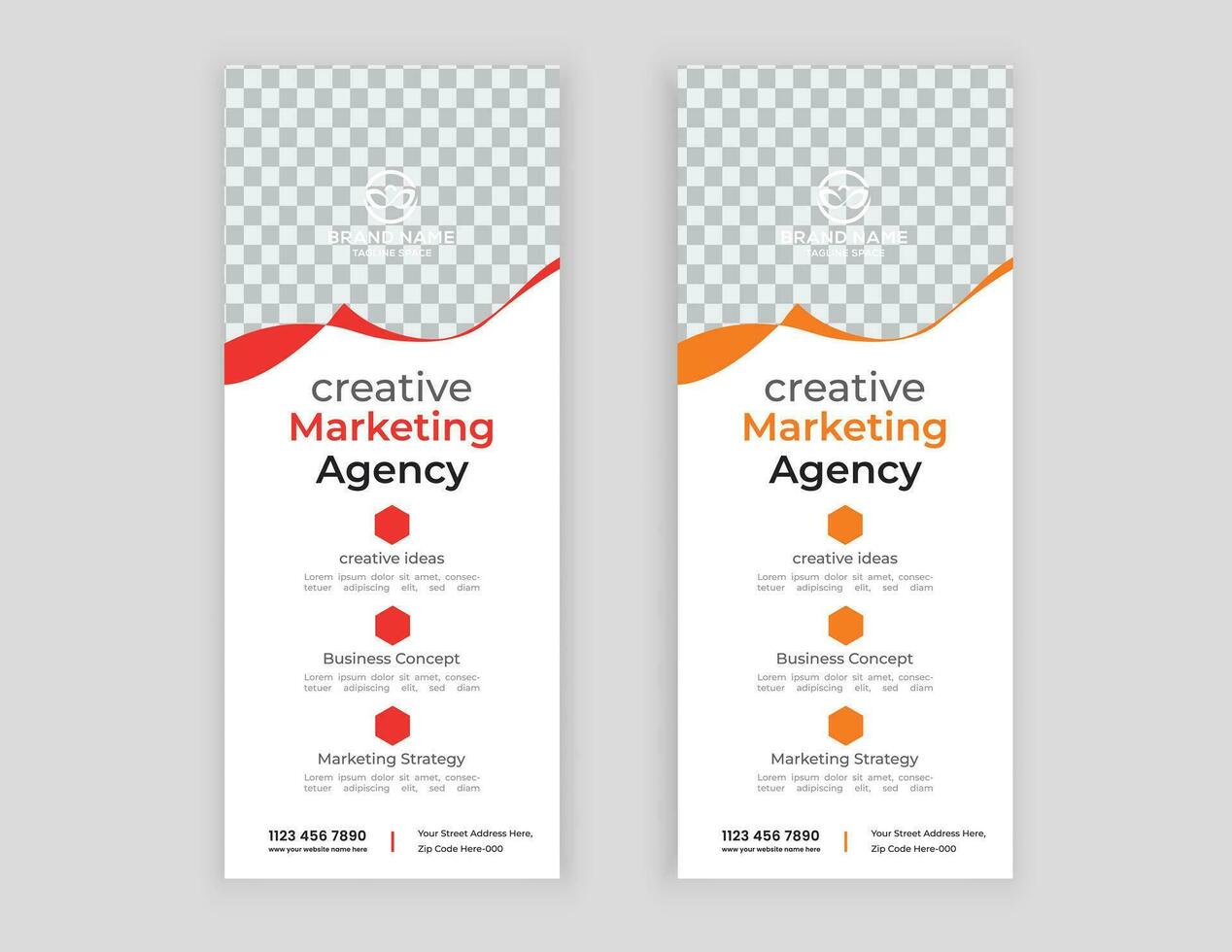 modern business rack card or dl flyer design template vector