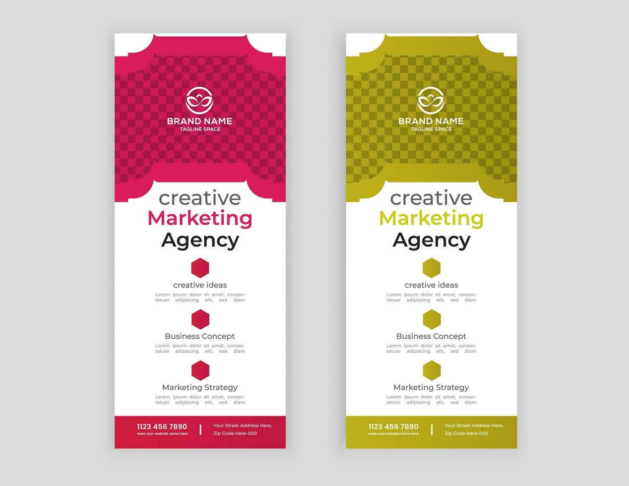 modern business rack card or dl flyer design template vector