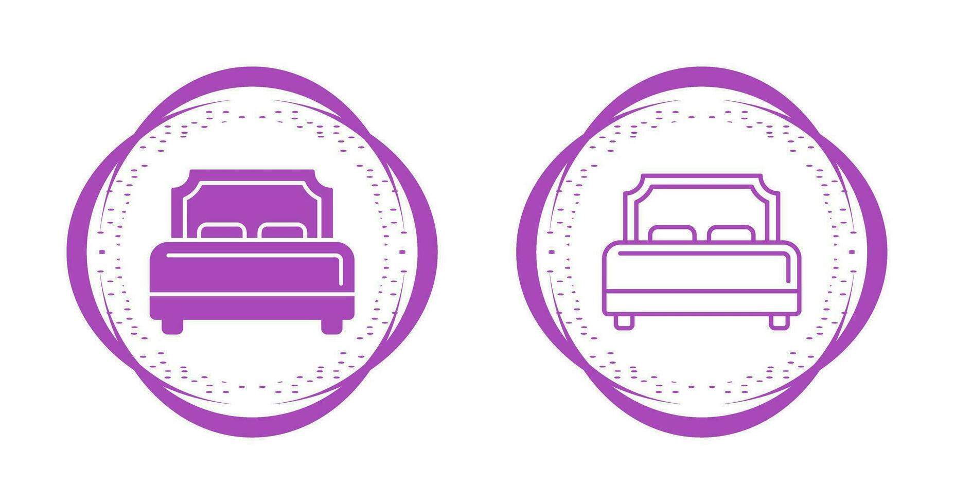 Hotel Bed Vector Icon