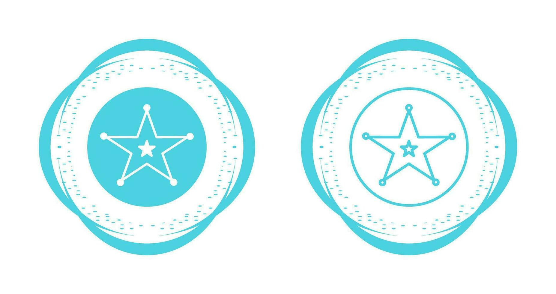 Sheriff Badge Vector Icon