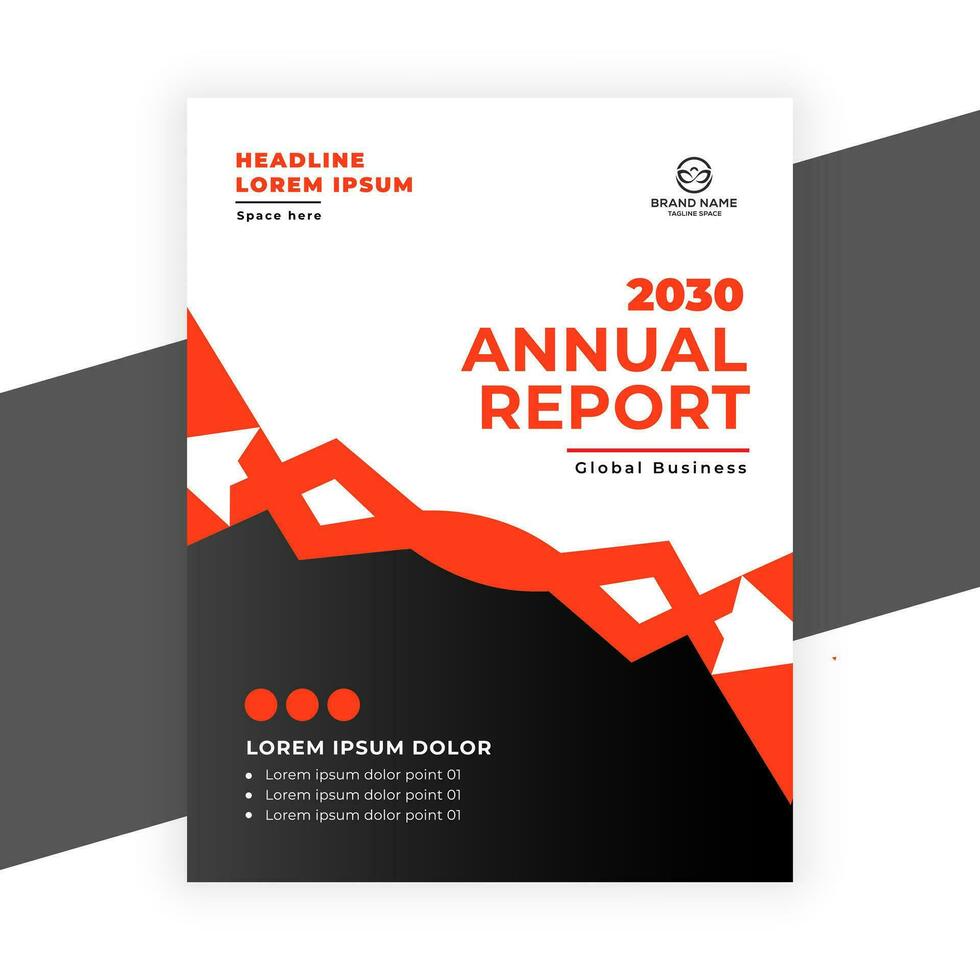creative  annual report business flyer template vector