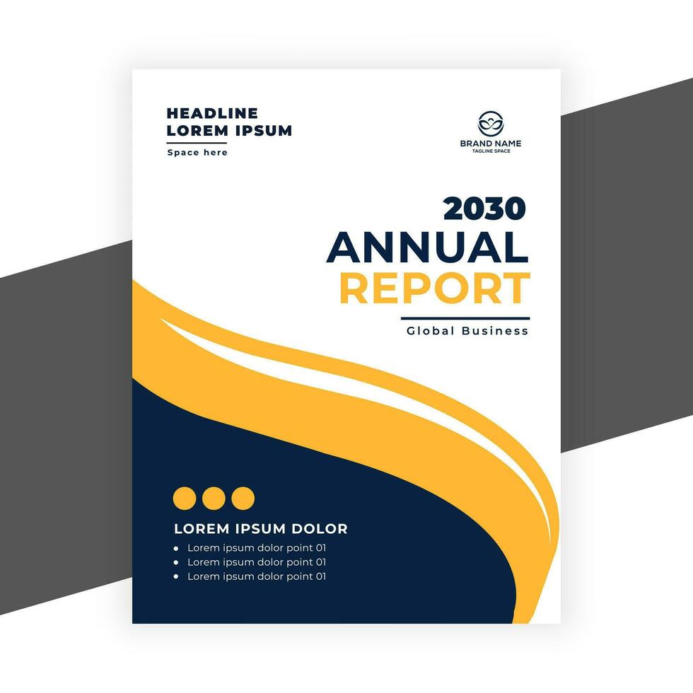 creative  annual report business flyer template vector