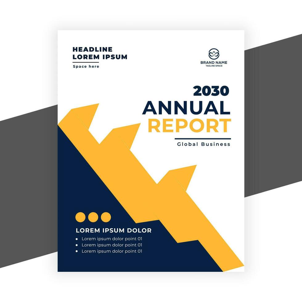 creative  annual report business flyer template vector