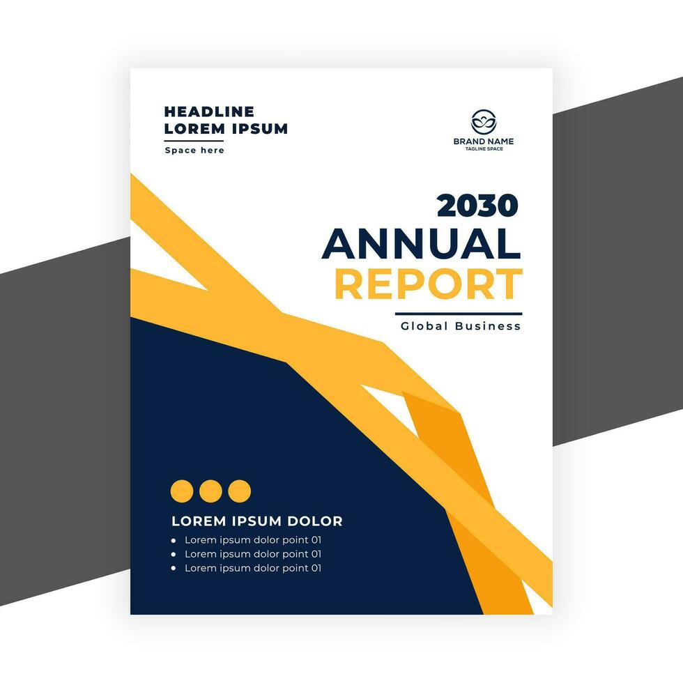 creative  annual report business flyer template vector
