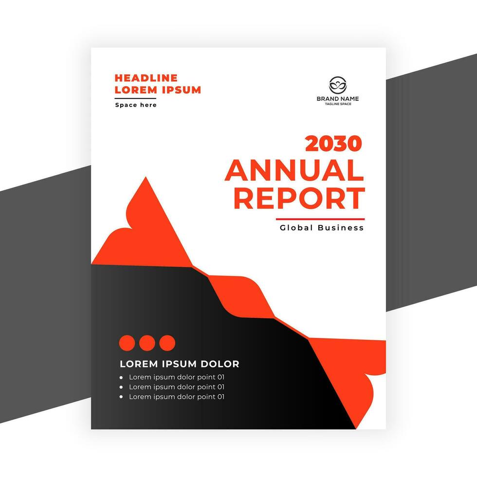creative  annual report business flyer template vector
