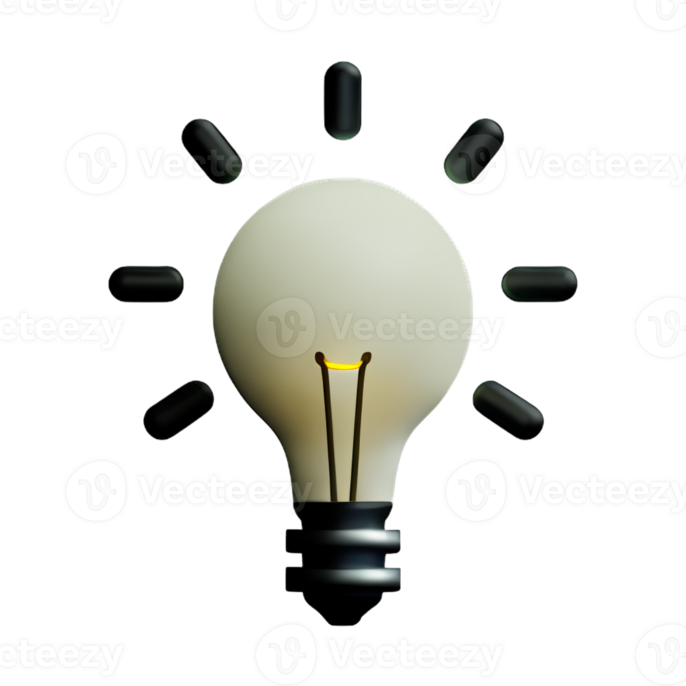 LightBulb Idea Lamp AI Generative png