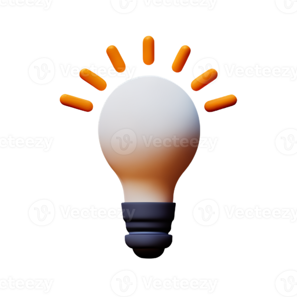 LightBulb Idea Lamp AI Generative png