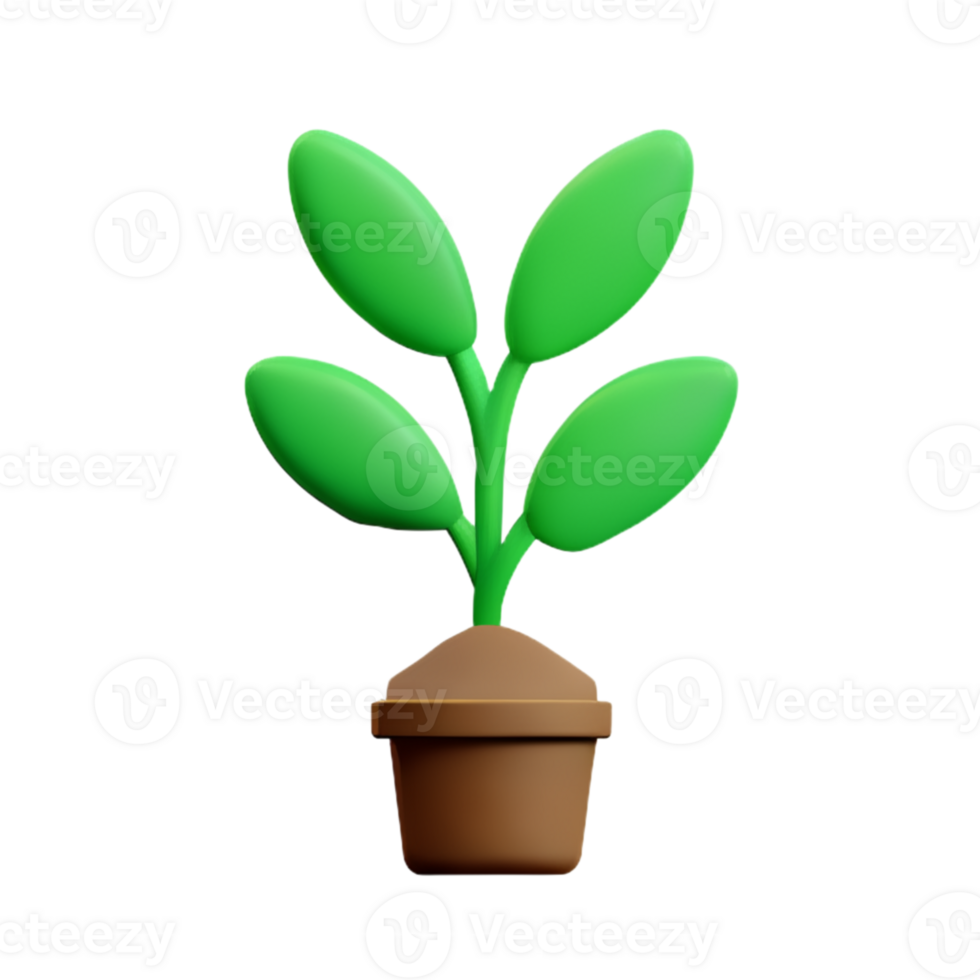 Plantshoot Pot Leaf AI Generative png