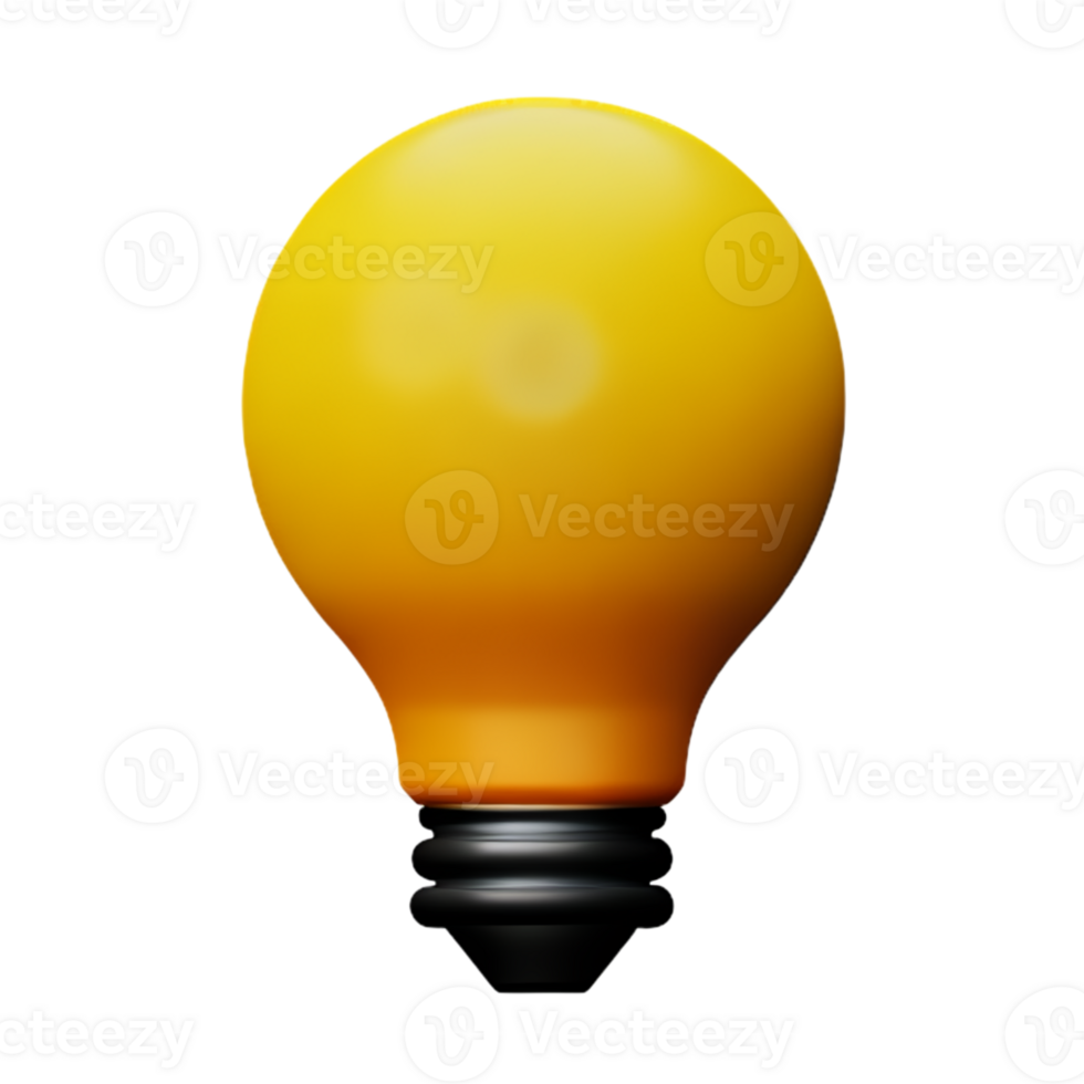 LightBulb Idea Lamp AI Generative png