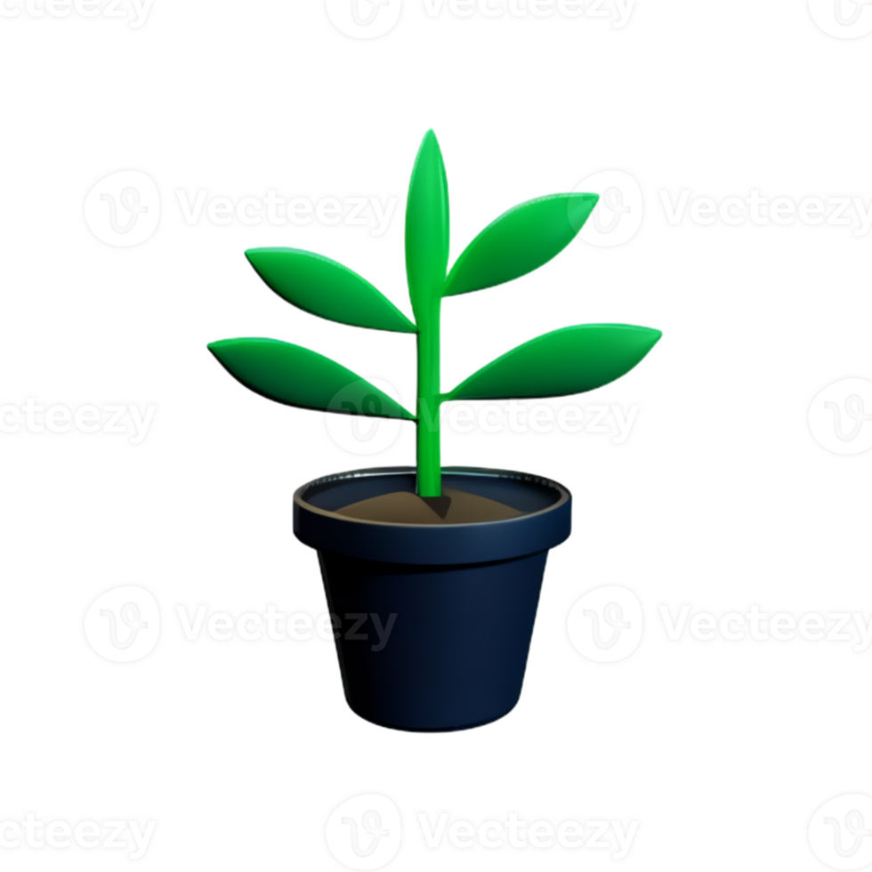 Plantshoot Pot Leaf AI Generative png