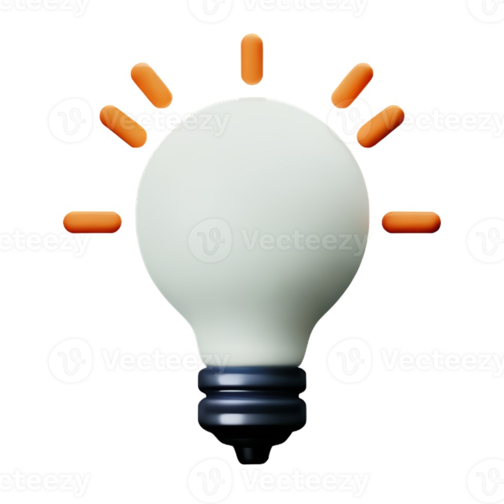 LightBulb Idea Lamp AI Generative png