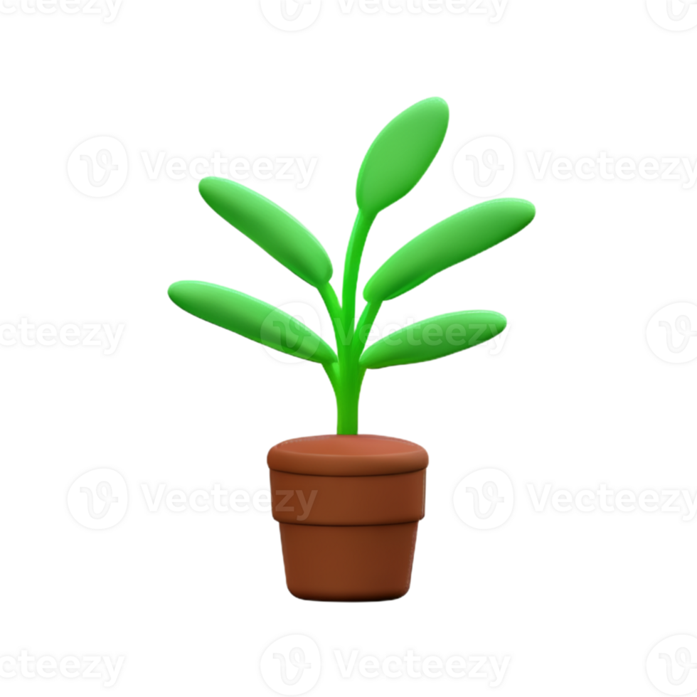 Plantshoot Pot Leaf AI Generative png