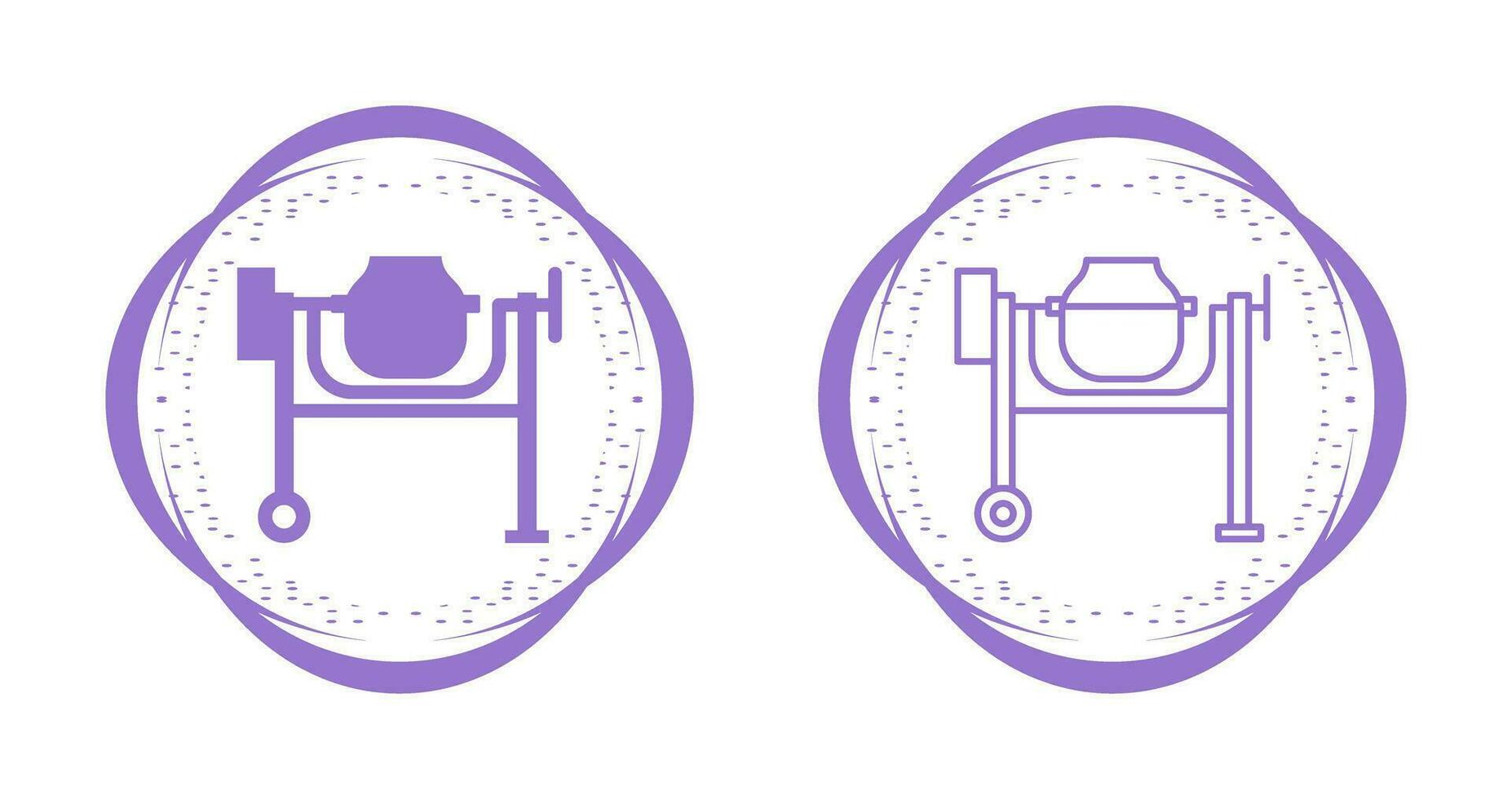 Cement Mixing Vector Icon