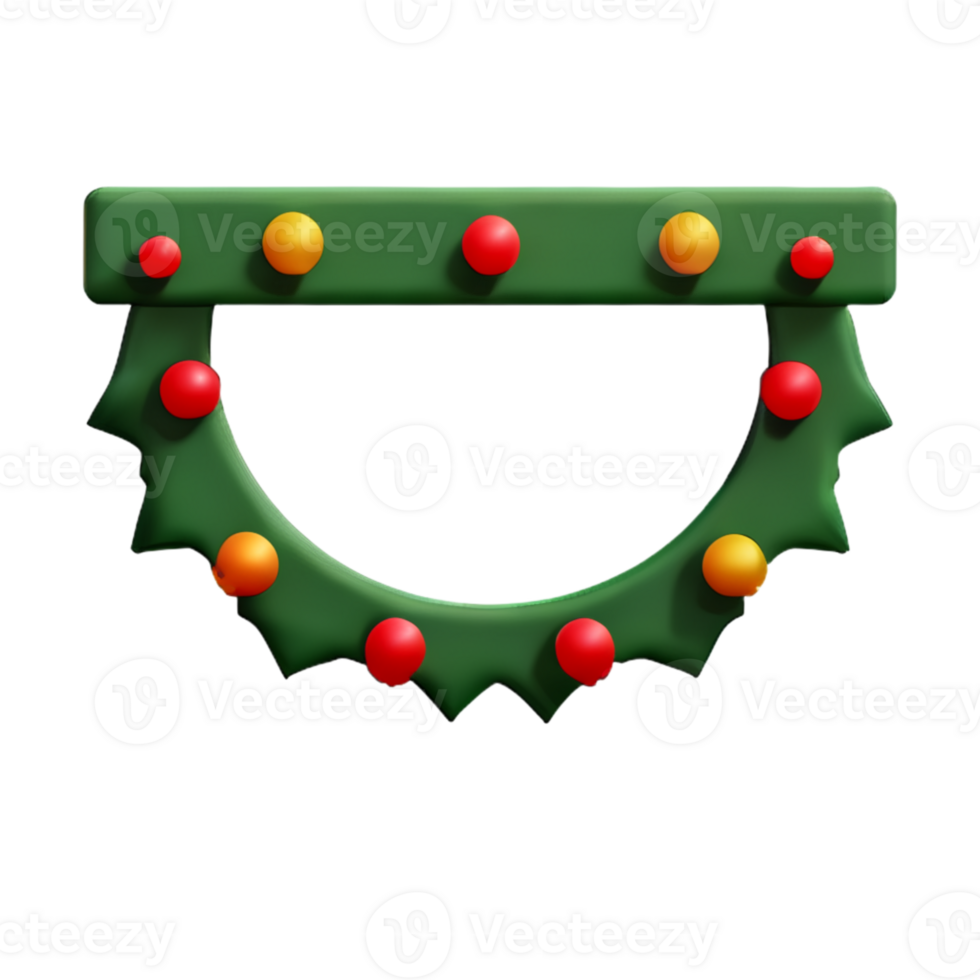 Christmas Garland  Cute AI Generative png