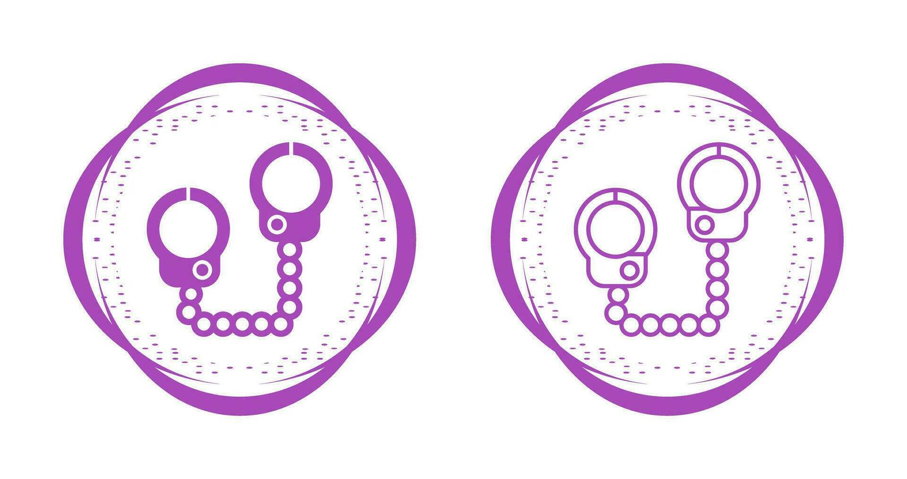 Police Handcuffs Vector Icon