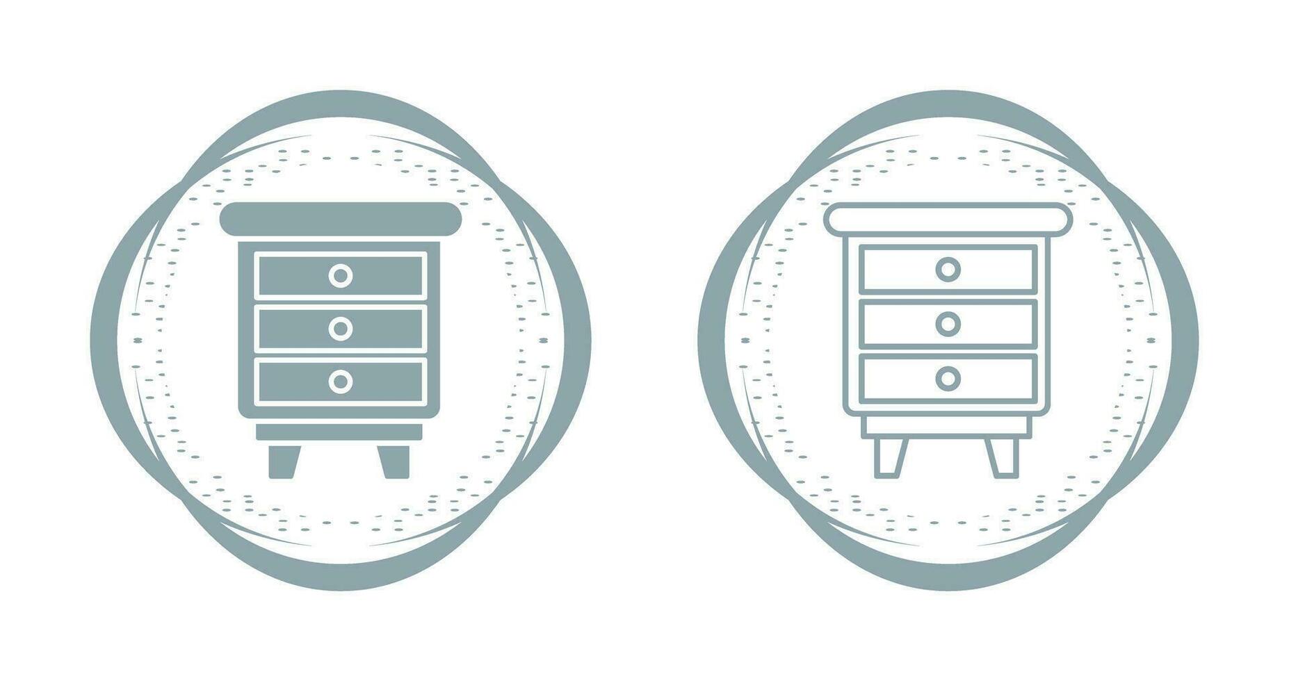 Chest Of Drawers Vector Icon