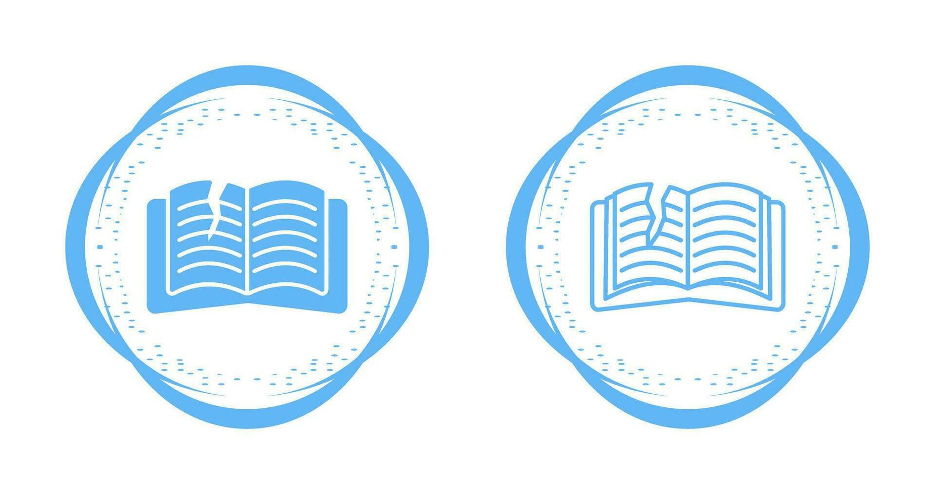 Teared Book Vector Icon