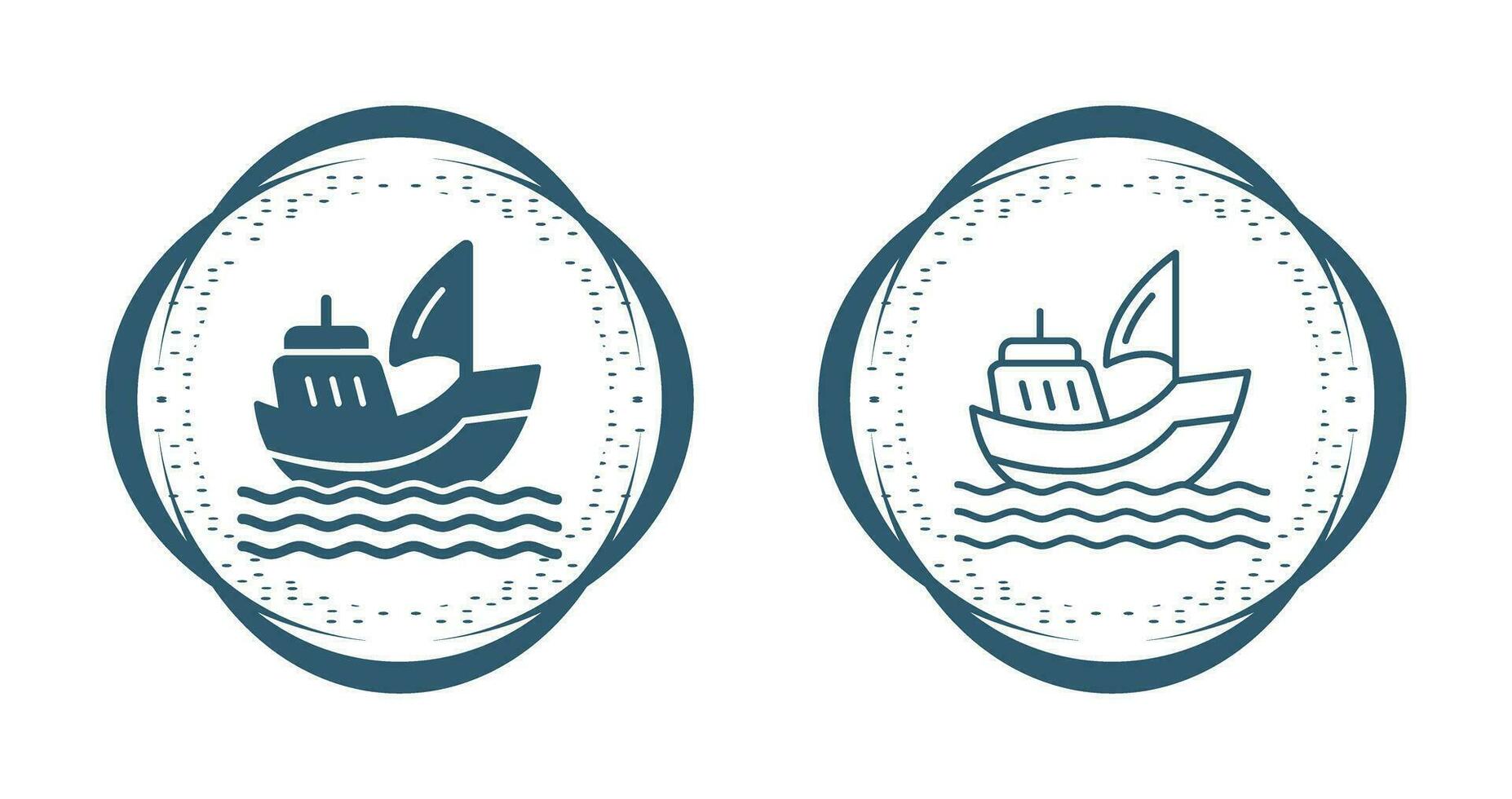 icono de vector de barco