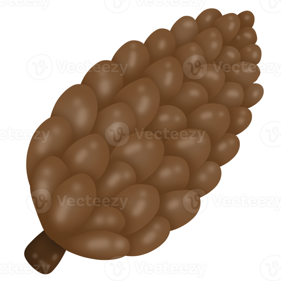 autumn elements illustration of pine cone png