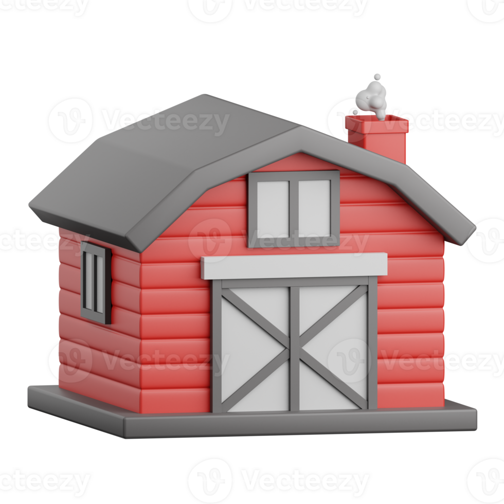 3d representación granero aislado útil para agricultura, tecnología, inteligente granja y innovación diseño png