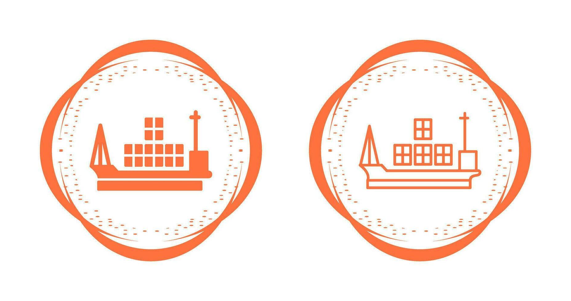 Cargo Ship Vector Icon