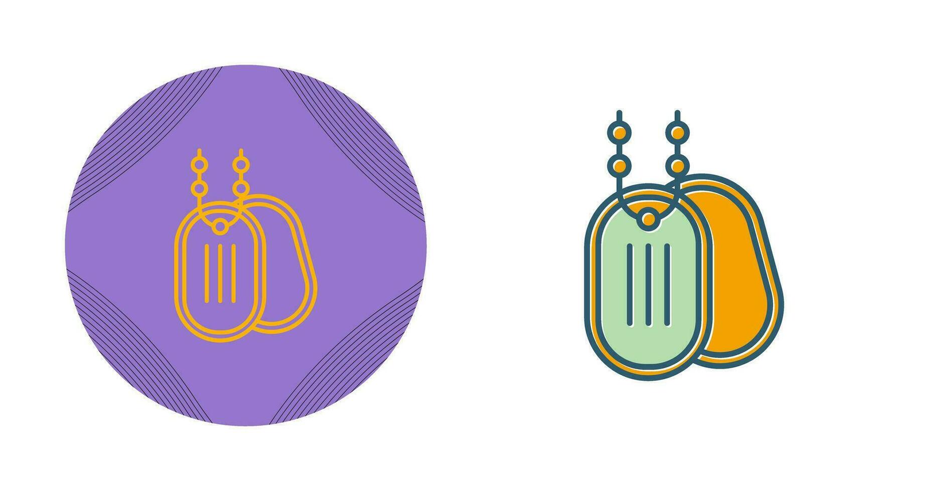 Army Dog Tag Vector Icon