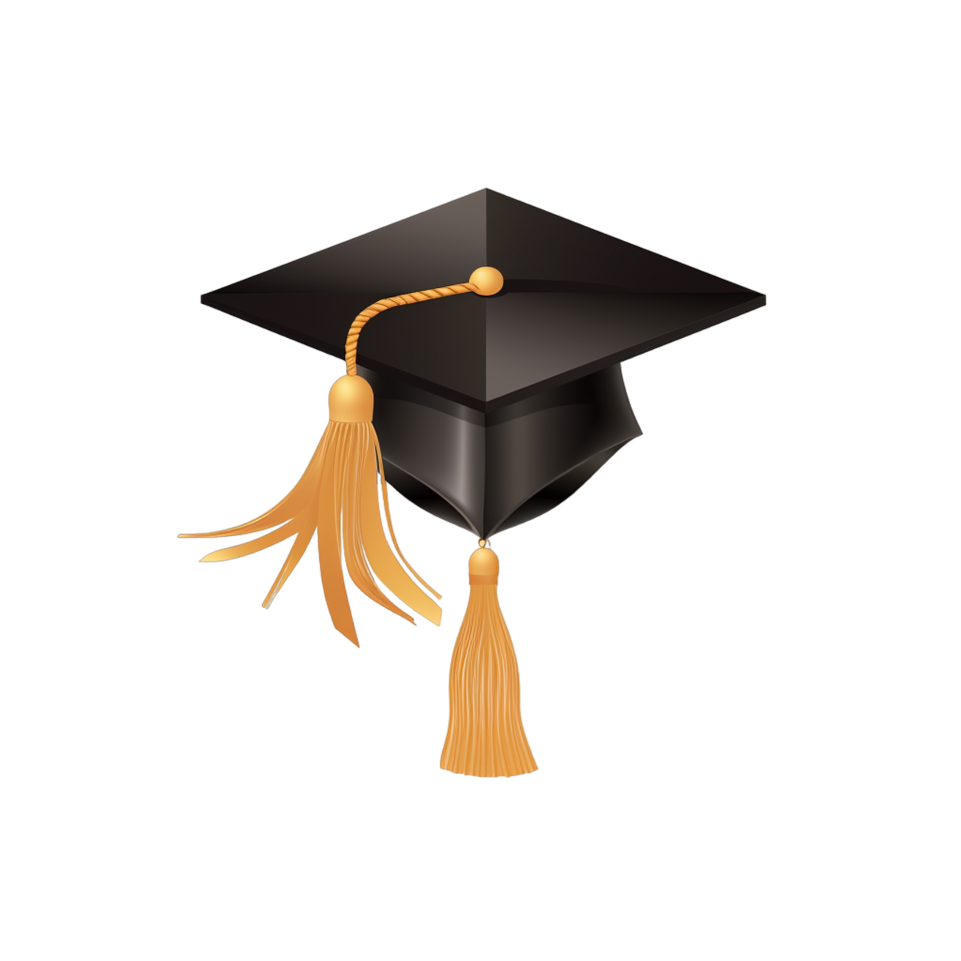 student graduation cap with gold tassel ai generative 28882396 PNG