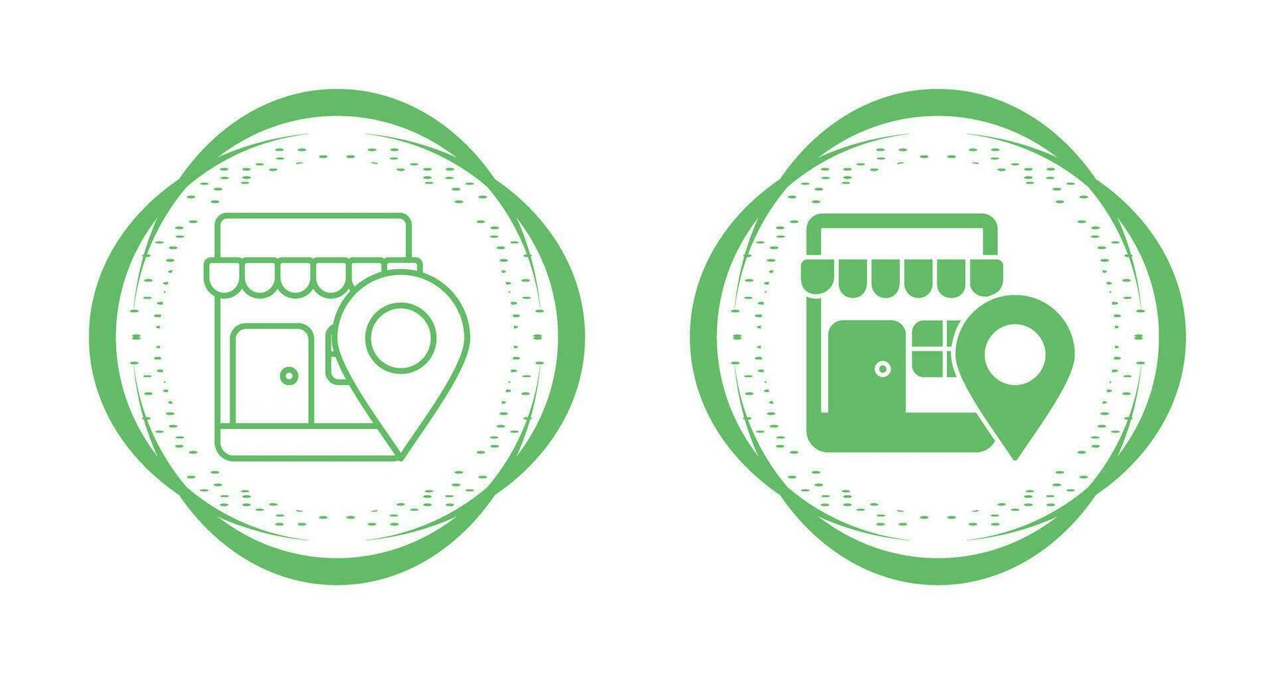 Shop Location Vector Icon