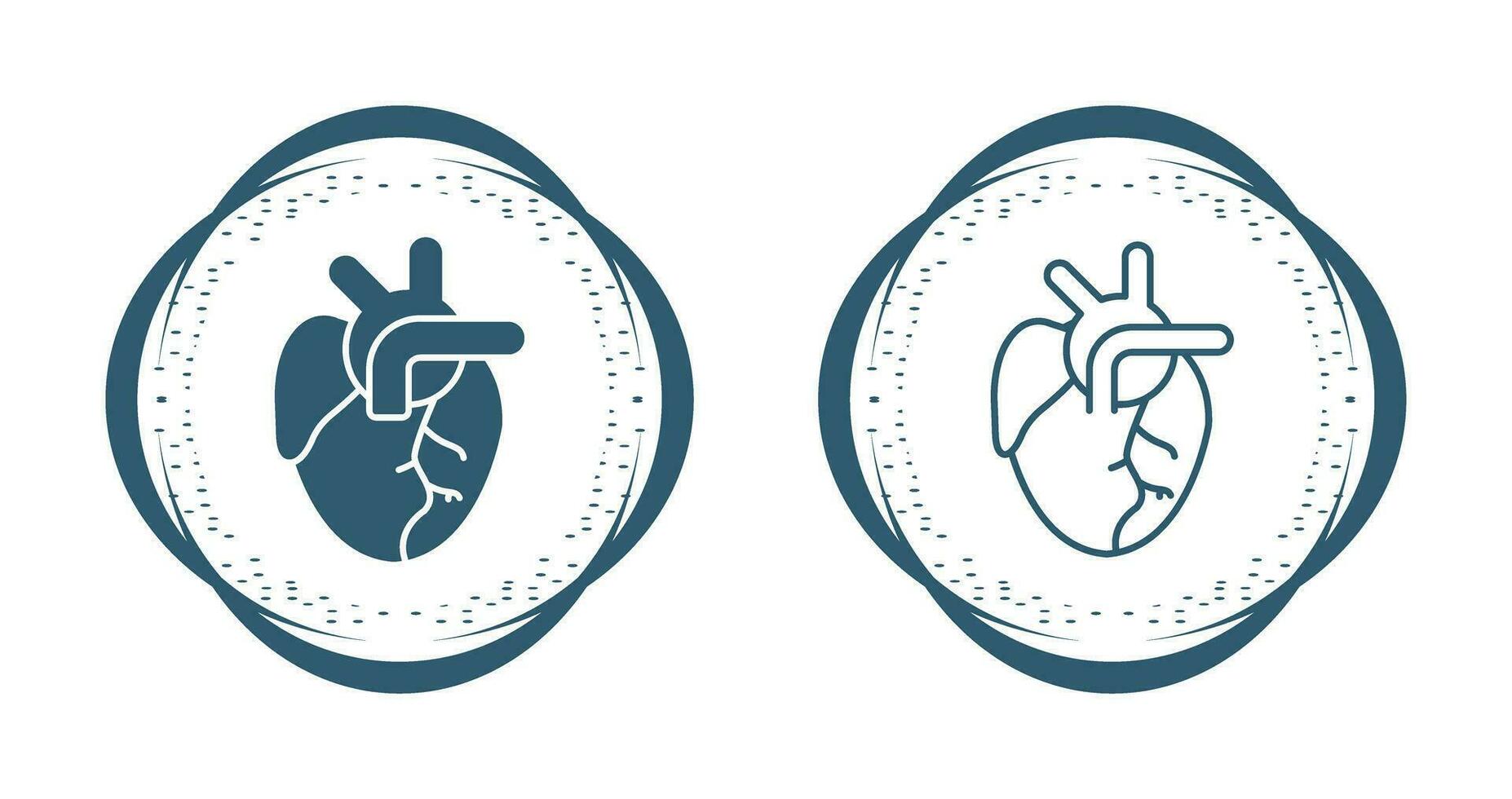 icono de vector de corazón médico