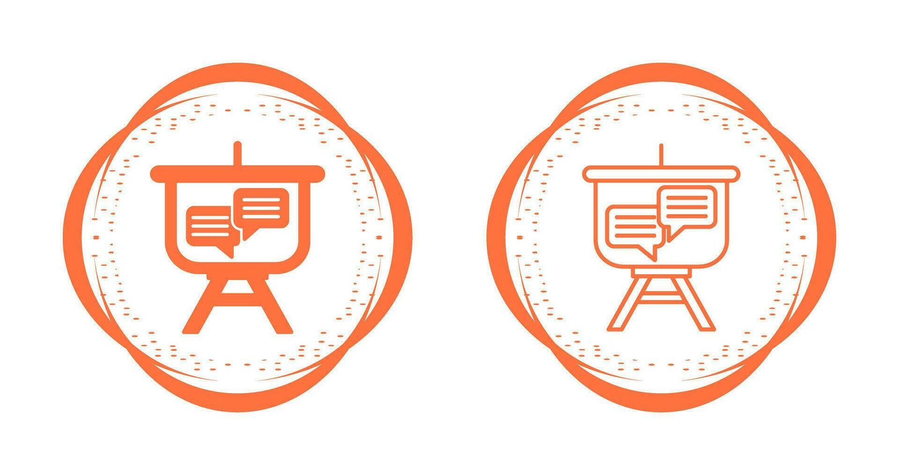 Chat Presentation Vector Icon