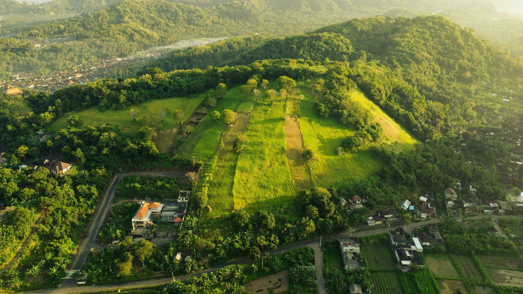 Bali Mountain View Drone Shot photo