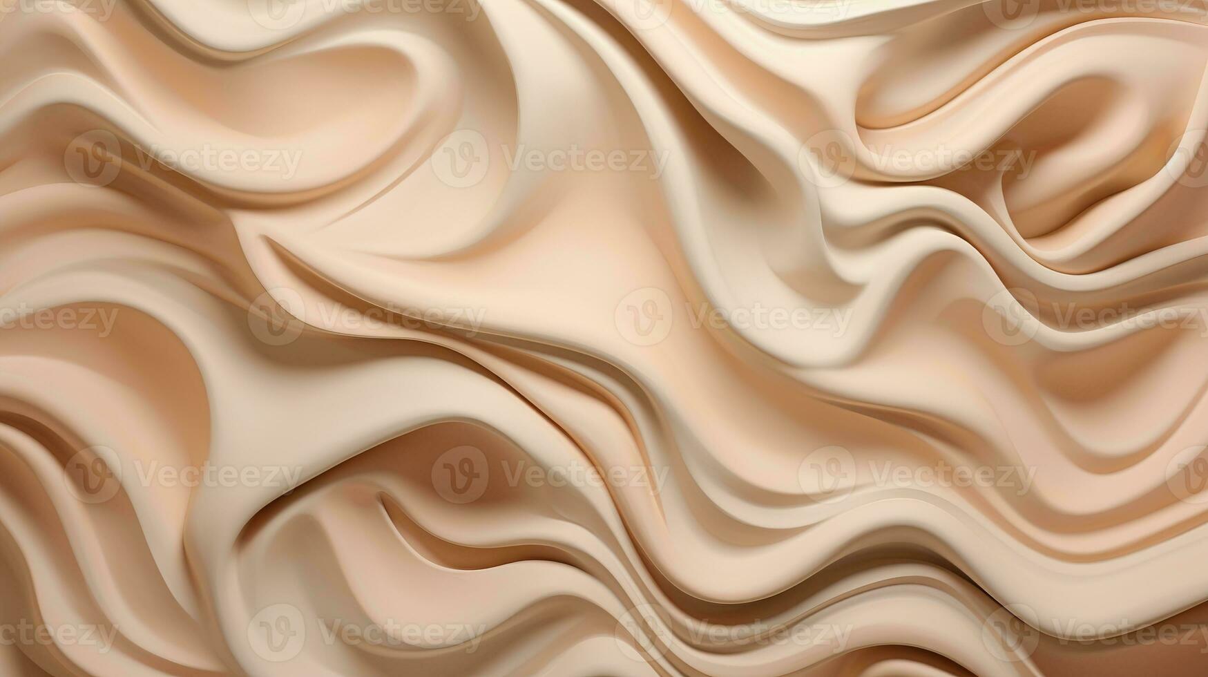 Generative AI, ivory and beige modelling clay, gypsum or ceramic background and texture, curls and flowing forms photo