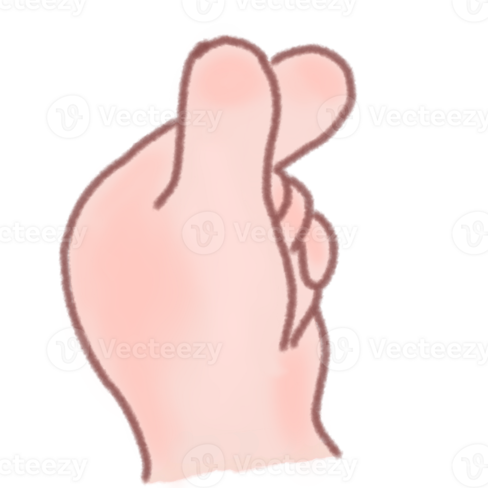Kawaii chibi cartoon making the mini hat finger sign png