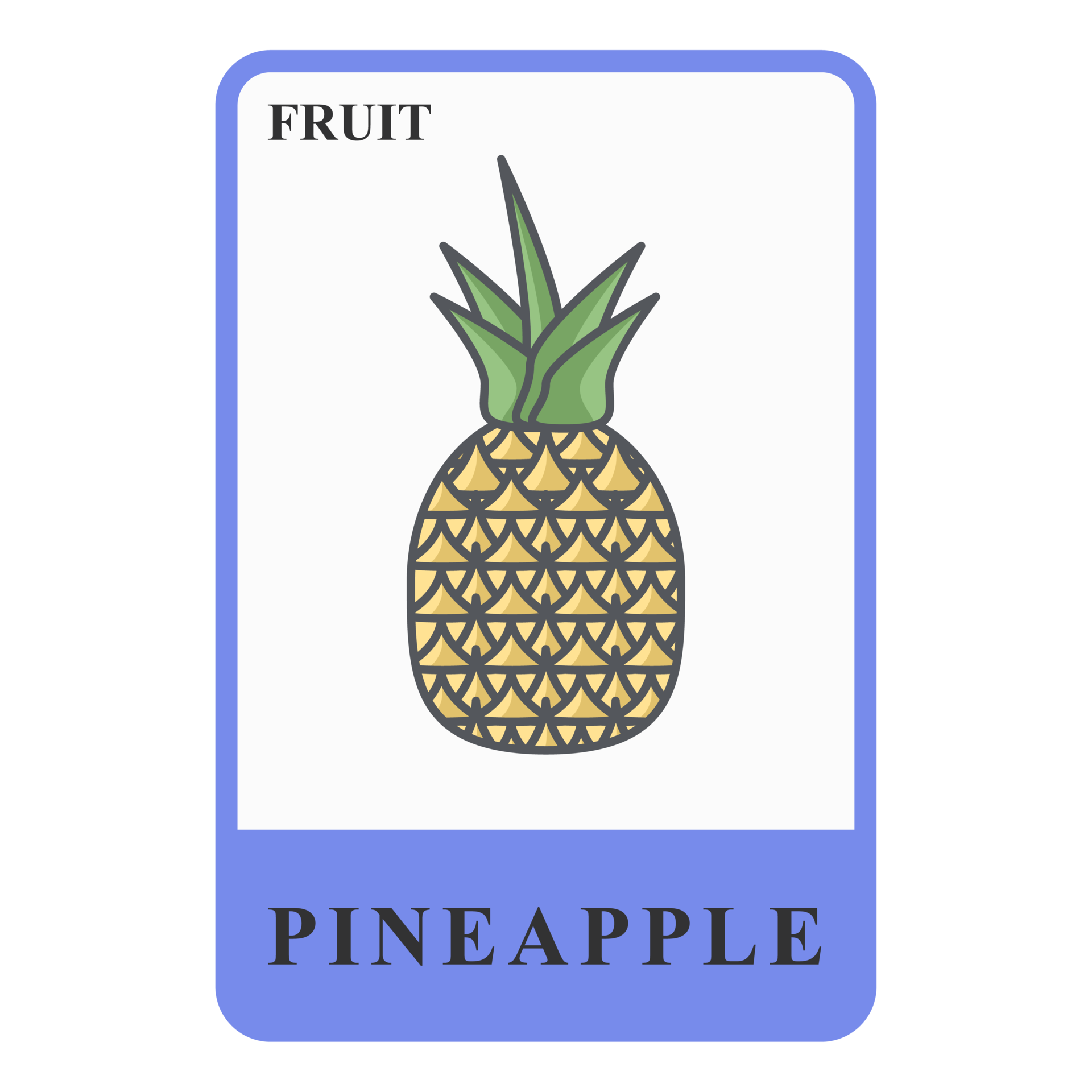 Pineapples Customizable Playing Name Card Healthy Fruit Ingredients