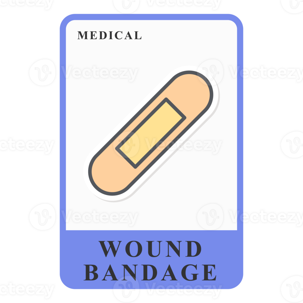 Wound Bandage Medical Equipment Tools Name Card Health Edition png