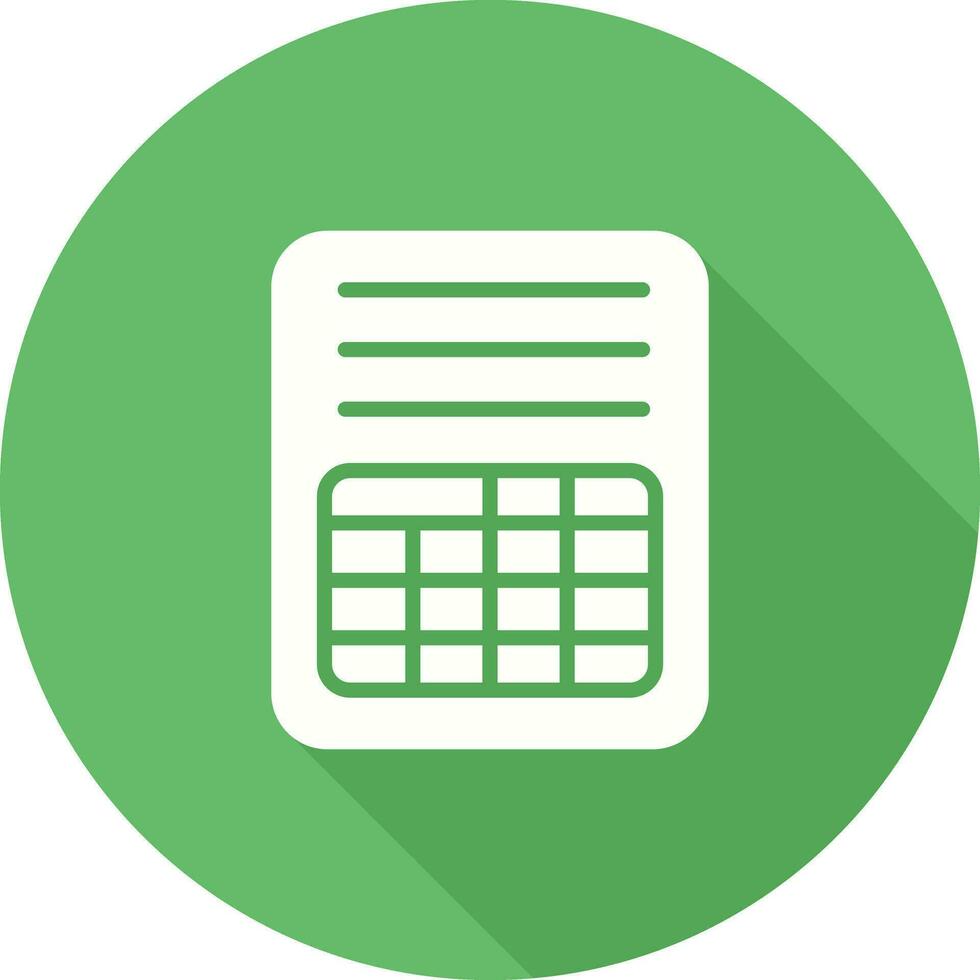 Spreadsheet Vector Icon