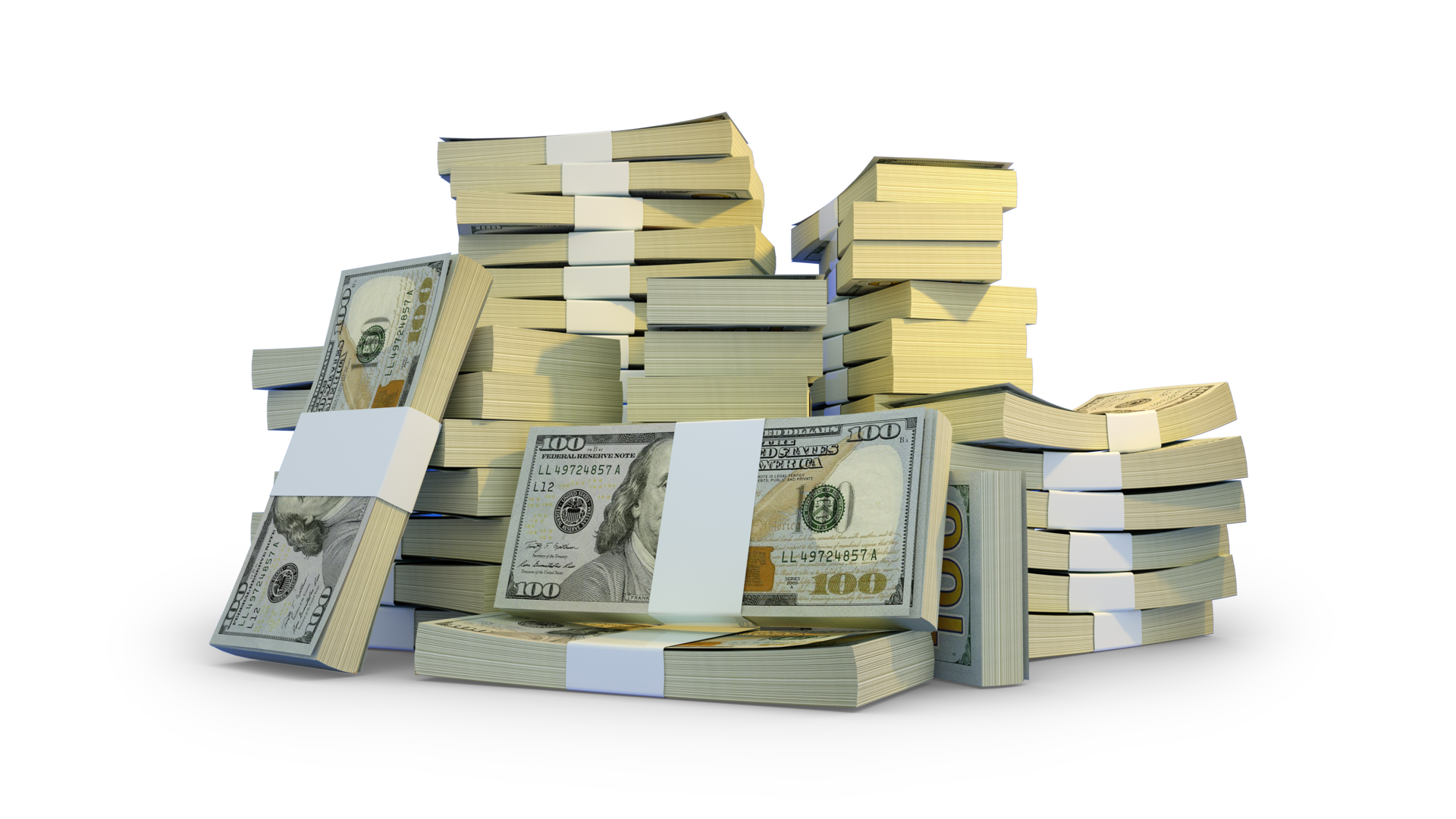 Stacks Of US Dollar Notes A Lot Of Money Isolated On Transparent stacks-of-us-dollar-notes-a-lot-of-money-isolated-on-transparent