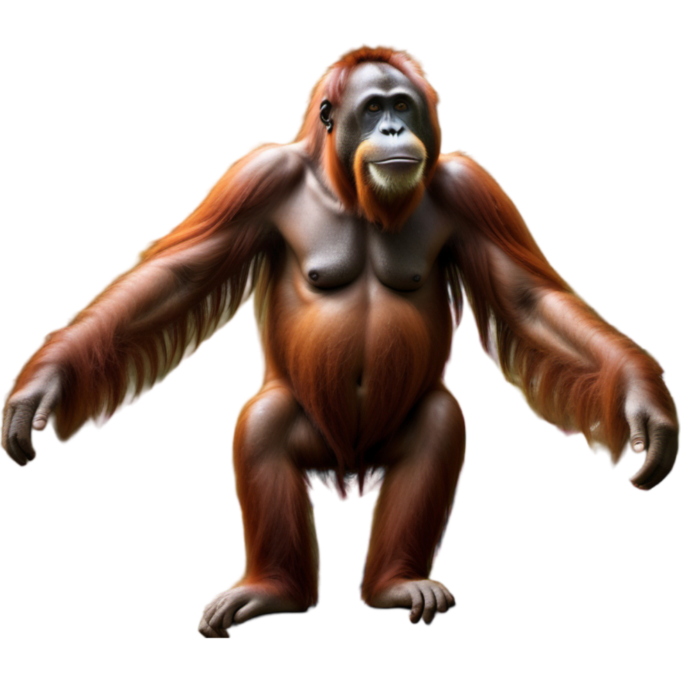 orangutang djungel Indonesien. ai generativ png