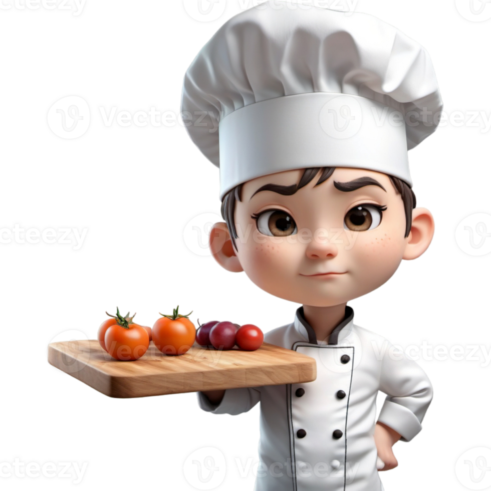 cocinero es participación un corte tablero con aburrido expresión. ai generativo png