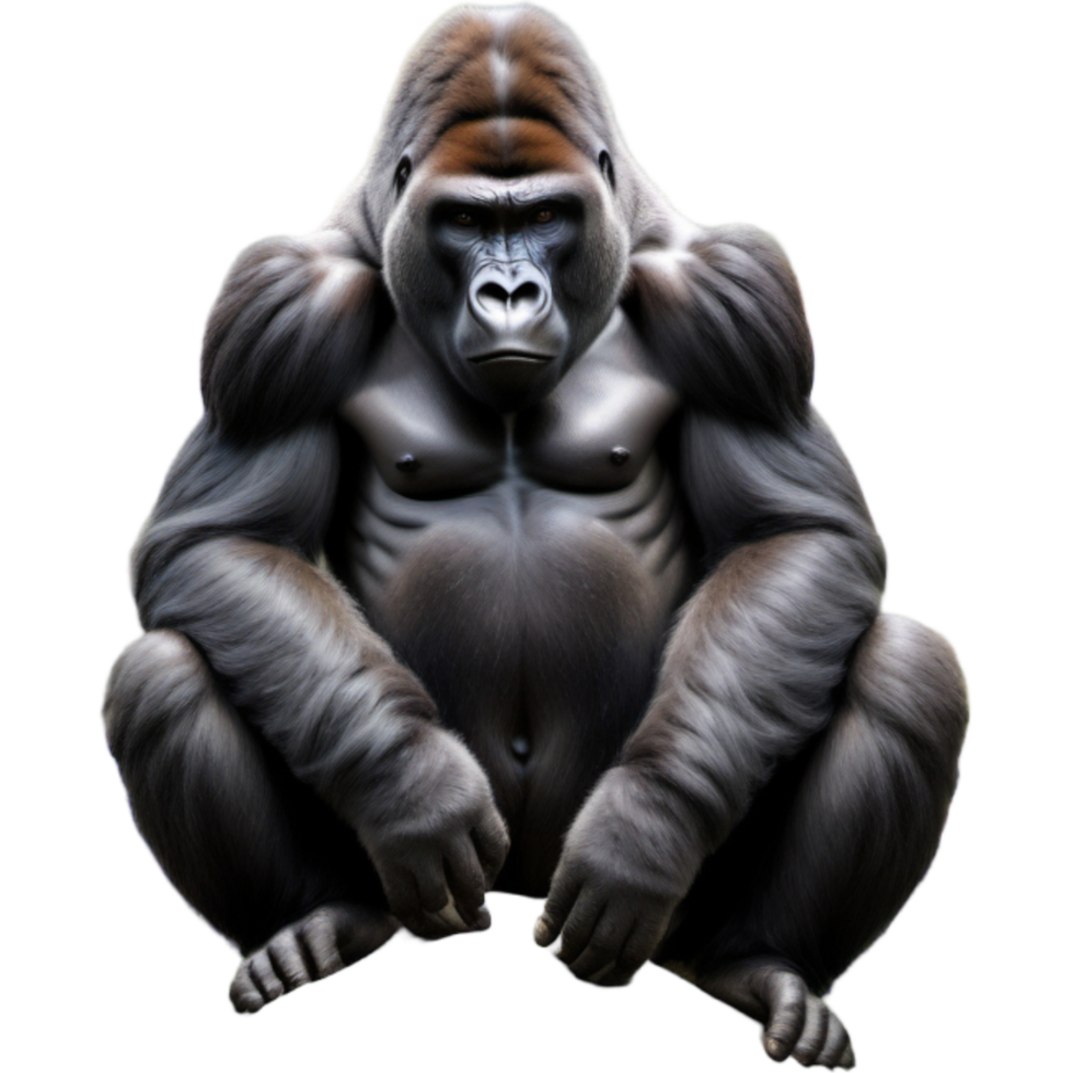 gorilla berg väktare uganda. ai generativ png