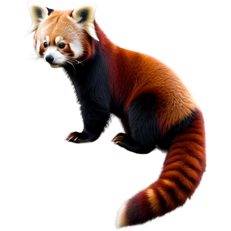 vermelho panda floresta Nepal. ai generativo png