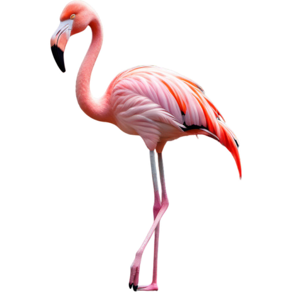 Flamingo Lake Kenya. AI Generative png