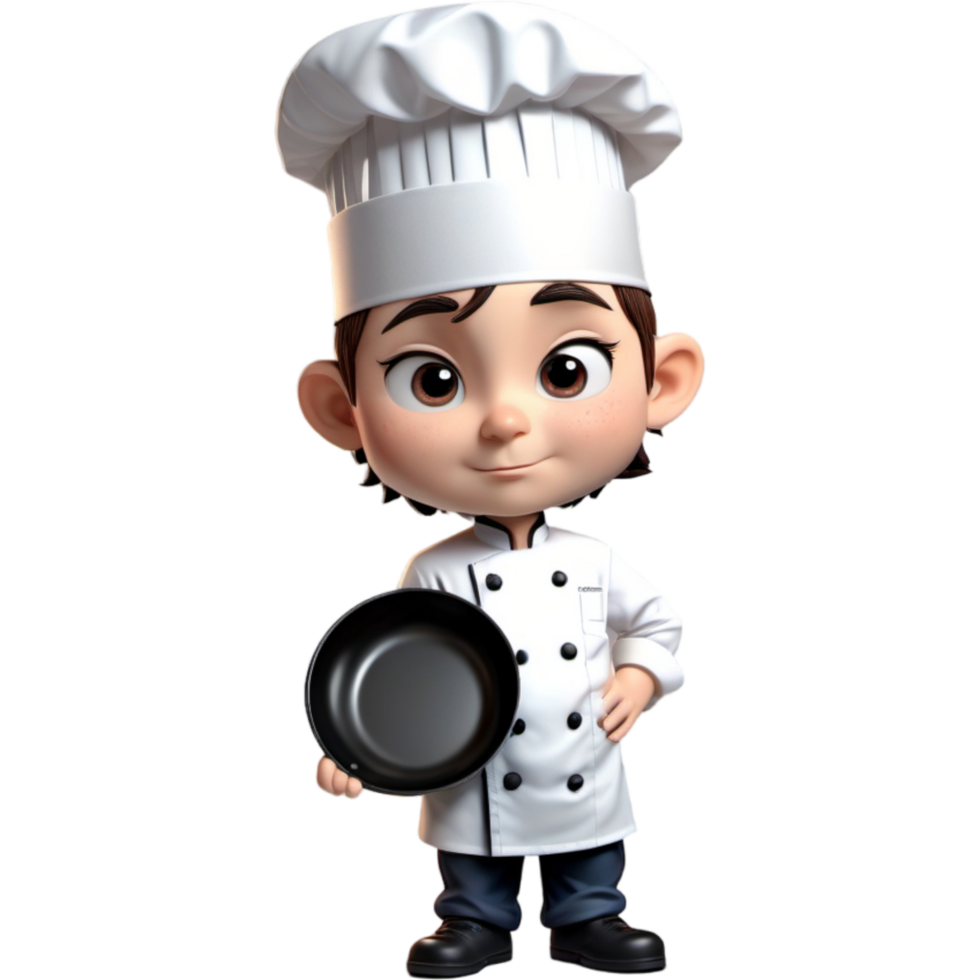 cocinero es participación un sartén con ansioso expresión. ai generativo png